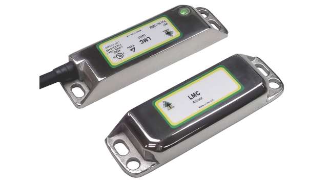 IDEM LMC Series Magnetic Non-Contact Safety Switch, 24V dc, 316 Stainless Steel Housing, 2NC, M12 | 133008