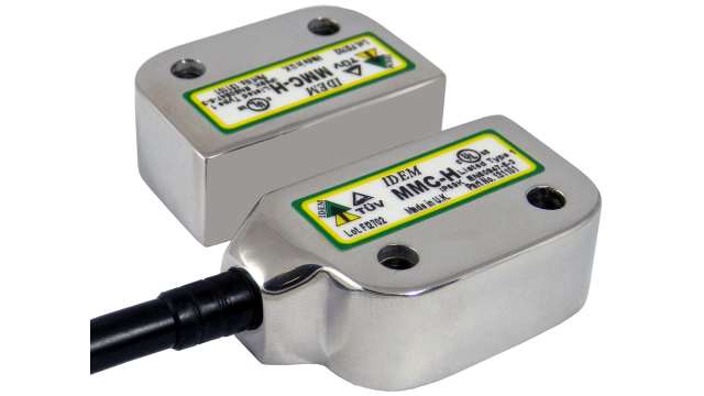 IDEM MMC-H Series Magnetic Non-Contact Safety Switch, 24V dc, 316 Stainless Steel Housing, 2NC, M12 | 131120