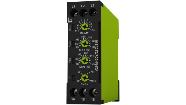 Tele Phase Monitoring Relay, 1, 3 Phase, SPDT, DIN Rail | V2PM400Y/230VS10