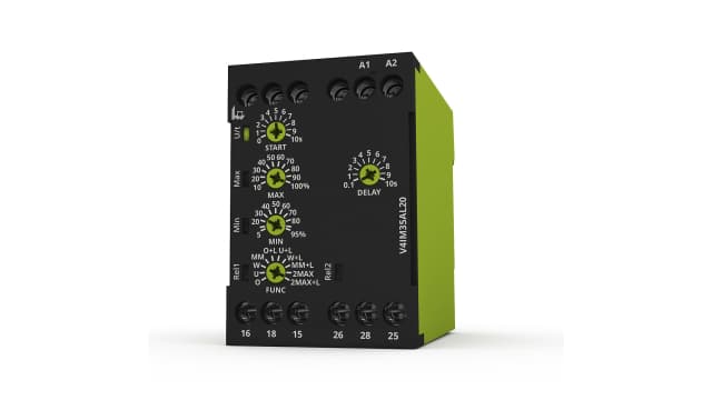 Tele Current Monitoring Relay, 1 Phase, DPDT, DIN Rail | V4IM35AL20 24-240V AC/DC