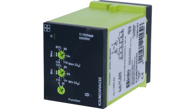Tele Phase, Voltage Monitoring Relay, 1, 3 Phase, DPDT, Maximum of 400 V, DIN Rail | K3YM400VSY20