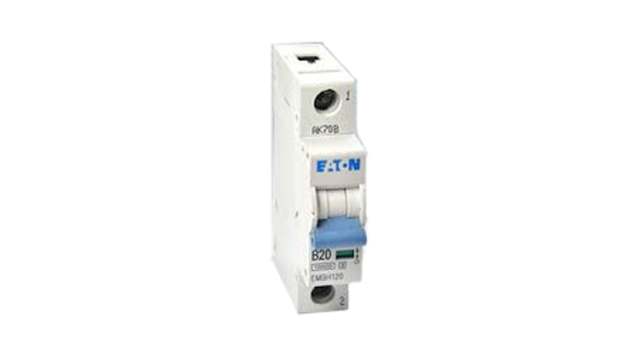 Eaton MEM Shield EMBH Miniature Circuit Breaker, 1-Pole, 40 A, Type B, 240 V AC, 48 V DC, 10 kA Breaking Capacity | EMBH140 EMBH140