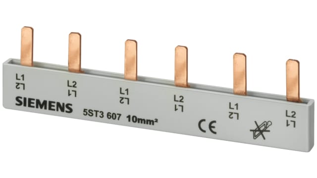 Siemens Copper SENTRON 5ST 2 Phase Busbar, 400 V ac, 18 mm Pitch | 5ST3705