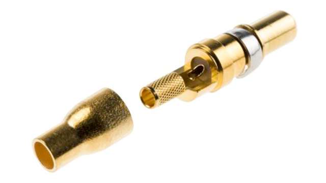 FCT from Molex, 173112 Series, Male Solder D-Sub Connector Coaxial Contact, Gold over Nickel 10 AWG | FMX003P102 / 1731120054