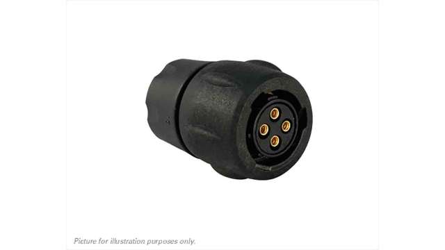 Souriau Sunbank by Eaton Circular Connector, 4 Contacts, Cable, Standard Connector, Socket, Female, IP68, IP69K, UTS | UTS6GN104S