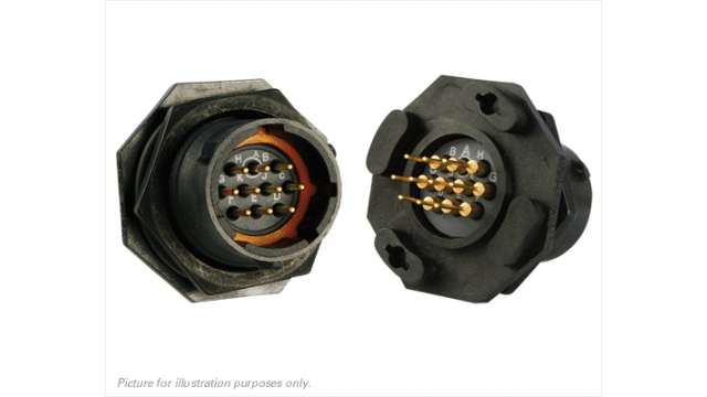 Souriau Sunbank by Eaton Circular Connector, 10 Contacts, Panel Mount, Standard Connector, Plug, Male, IP68, IP69K, UTS | UTS712D10P32