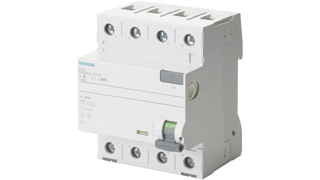 Siemens 5SV3 RCCB, 40A, 4 Pole, 30mA, Type A | 5SV3344-6KK12