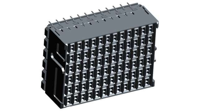 TE Connectivity, STRADA Whisper 3.9 mm Pitch High Speed Backplane Connector, Straight Female, 6 Column, 12 Row, 72 Way | 2187626-1