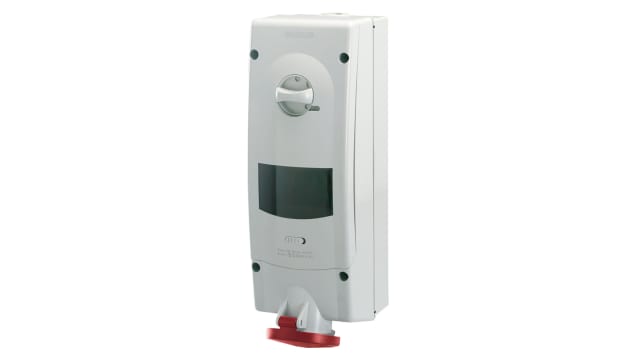 Scame Straight Switchable IP44 Industrial Interlock Socket 3+E, Earthing Position 6h, 32A, 400 V | 567.3286-R
