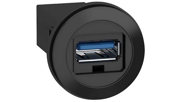 Schneider Electric Straight, Panel Female- 1 Port Type USB Type A IP20 USB Connector USB 3.0 | XB5PUSB3