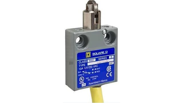 Telemecanique Sensors 9007 Series Roller Plunger Limit Switch, NO/NC, IP67, SPDT-DB, Die Cast Zinc Housing, 240V ac | 9007ML03S0100