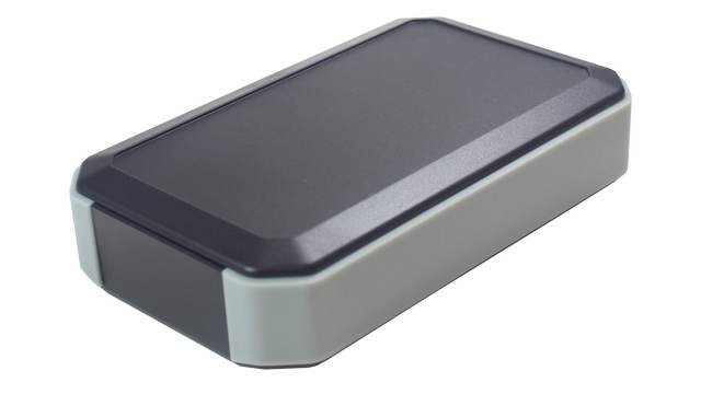 Takachi Electric Industrial WH Series Black, Grey ABS Handheld Enclosure Integral Battery Compartment, IP67, IP40, 88 mm | WH145-33-M2-BL