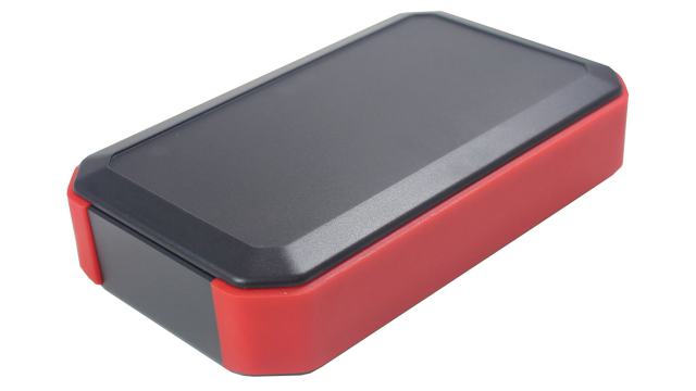 Takachi Electric Industrial WH Series Black, Red ABS Handheld Enclosure Integral Battery Compartment, IP40, IP67, 88 mm | WH145-33-N-BR