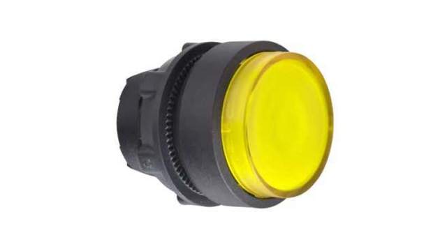 Schneider Electric Harmony XB5 Series Yellow Momentary Push Button Head, 22 mm Cutout, IP69K, IP66 | ZB5AW183