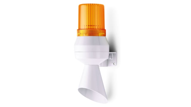 AUER Signal KLL Series Amber Sounder Beacon, 24 V dc, IP43, Vertical Mount, 92 at 1 Metre | 710111005