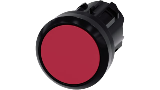 Siemens SIRIUS ACT Series Red Latching Push Button Switch, 22 mm Cutout, IP66, IP69K, IP67 | 3SU1000-0AA20-0AA0