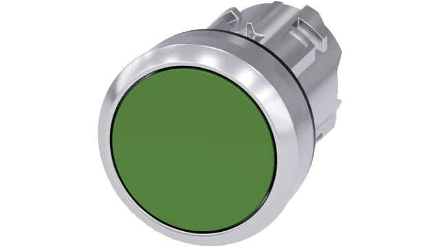 Siemens 3SU1 Series Green Latching Push Button Switch, 22 mm Cutout, IP69K, IP66, IP67 | 3SU1050-0AA40-0AA0