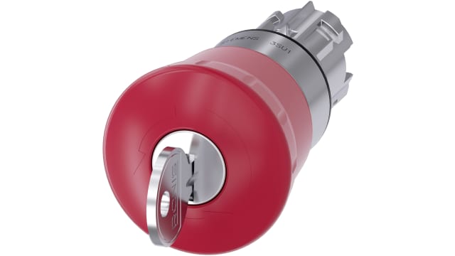 Siemens SIRIUS ACT 3SU10 Series, Key Release, Emergency Stop Push Button Head 40 mm Diameter | 3SU1050-1HF20-0AA0