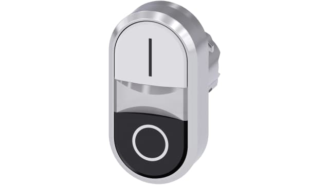 Siemens SIRIUS ACT Series Black, White Momentary Push Button Switch, 22 mm Cutout, IP66, IP67, IP69K | 3SU1050-3AB61-0AK0