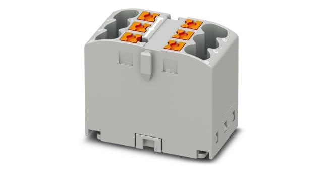 Phoenix Contact Distribution Block, 6 Way, 500 V, 24A, Grey | 3273264