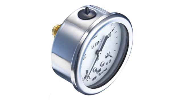 Bourdon G 1/4 Analogue Pressure Gauge 16bar Back Entry 63mm Outside Diameter | MIT3-F20.B24