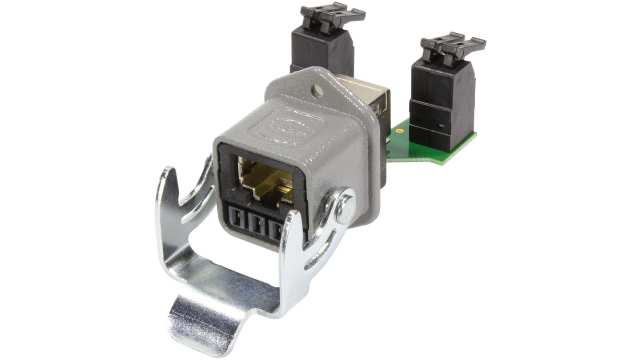 HARTING 09452 Series RJ45 Connector Female, Panel Mount, Cat6 Shielded Straight 16 Port 16 Way | 09452151761