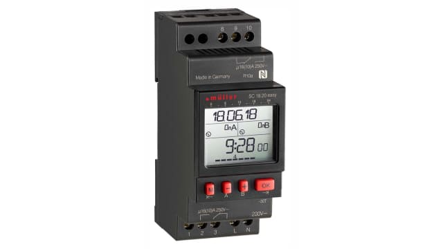 Muller Digital SC 18 DIN Rail Time Switch, 2-Channel 230 V ac | SC 18.20 easy