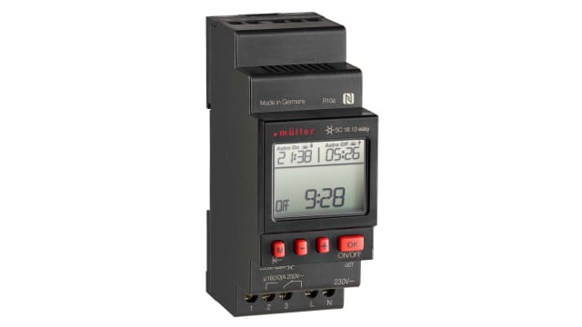 Muller Digital SC 18 DIN Rail Time Switch, 1-Channel 230 V | SC 18.13 easy