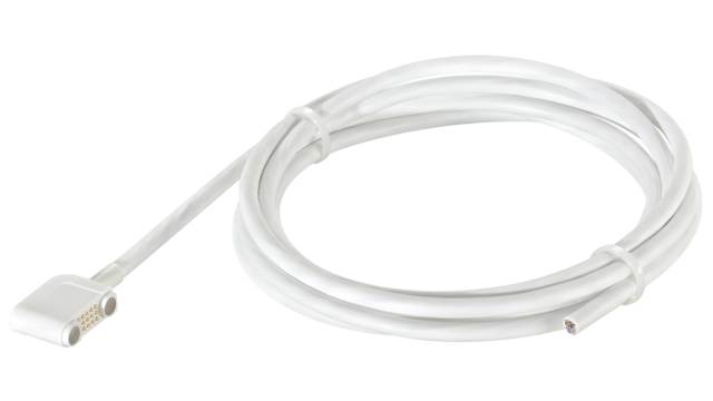 Rosenberger MultiMag 15 Series Male Right Angle to Unterminated, 3 m 60 mΩ | L99-345-3000