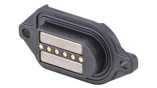 Rosenberger, MultiMag 6,  Straight Panel Mount 6  way Magnetic Connector, Brass  Contact, PCB | M9K701-400L