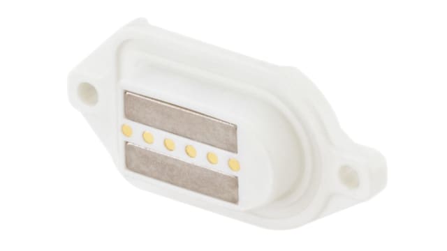 Rosenberger, MultiMag 6,  Straight Panel Mount 6  way Magnetic Connector, Brass  Contact, PCB | M9K702-400L