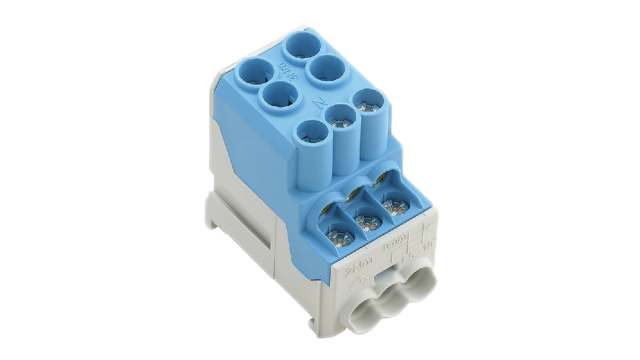 Weidmüller Distribution Block, 6 Way, 1 kV ac/dc, 101A, Blue | 1561920000