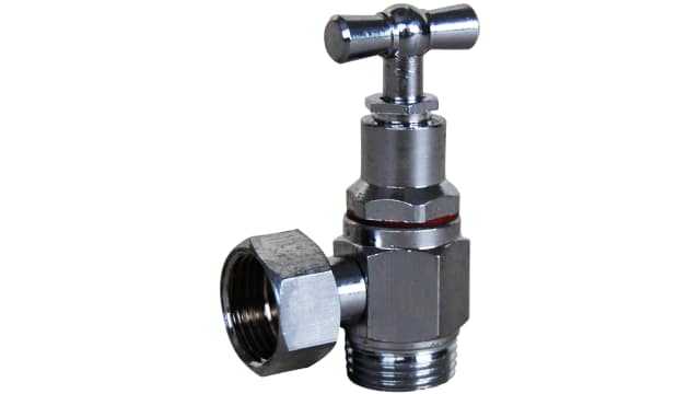 Sferaco Chrome Plated Brass Stopcock BSP 3/8 in BSP Male 9.53 mm | 1341003