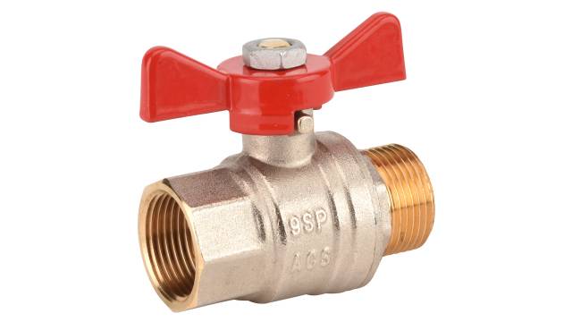 Sferaco Brass Full Bore, 2 Way, Ball Valve, Threaded, BSPP 1/2in, 40bar Operating Pressure | 570004