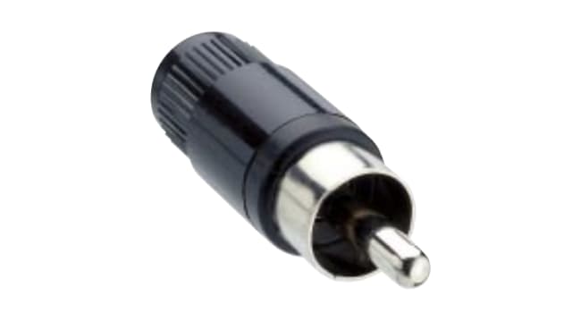 Lumberg Black Straight Cable RCA Plug, Nickel, 2A | 15-151