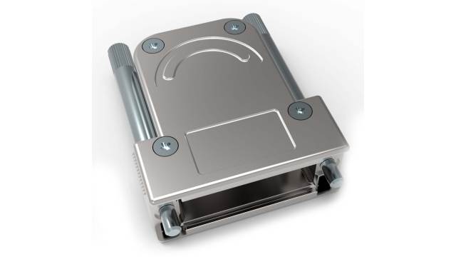 TE Connectivity Die Cast Zinc Angled D-Sub Backshell Strain Relief | 1-2308341-6