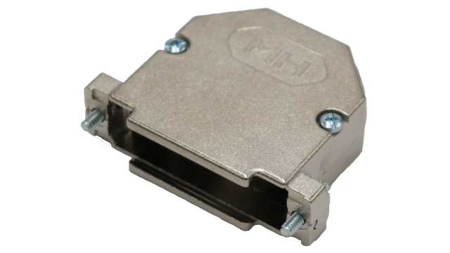 MH Connectors MHDU45 Series Zinc Angled D-Sub Backshell, 25 Way Strain Relief | MHDU45ZK25-K