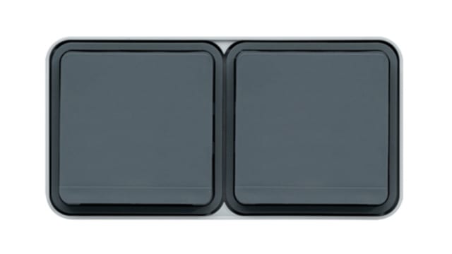 Hager cubyko Grey 1 Gang Plug Socket, 16 A Outdoor, 2P + E | WNC122