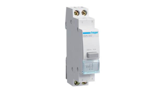 Hager DIN Rail Push Button Circuit Trip for use with Modular Devices | SVN352