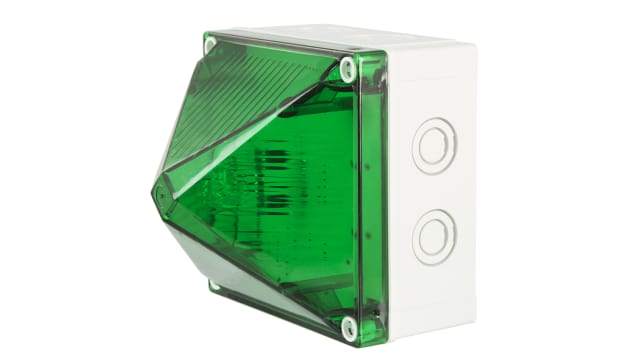 Moflash X700-22 Series Green Flashing Beacon, 230 V ac, Surface Mount, Wall Mount, Xenon Bulb, IP66, IP67 | X700-22-04
