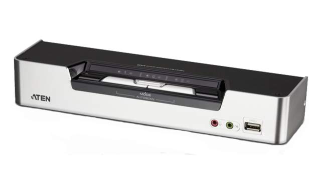 Aten 2 Port 2 Displays USB DVI KVM Switch 3.5 mm Stereo 2560 x 1600 pixel Maximum Resolution | CS1642A