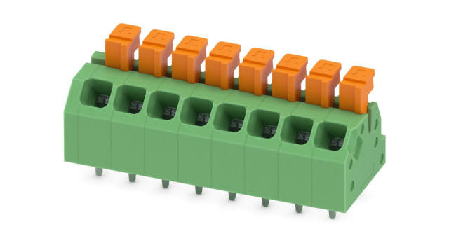 Phoenix Contact SPTAF 1/ 8-3.5-LL Series PCB Terminal Block, 8-Contact, 3.5 mm Pitch, 2 Row | 1864341