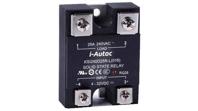 i-Autoc KSI Series Solid State Relay, 40 A Load, Panel Mount, 280 V ac Load, 32 V dc Control | KSI240D40R-L