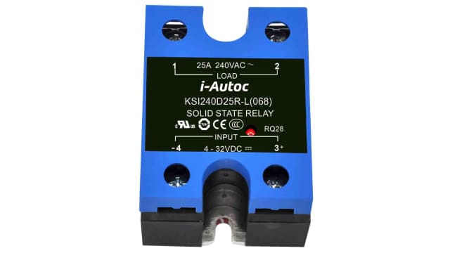 i-Autoc KSI Series Solid State Relay, 10 A Load, Panel Mount, 280 V ac Load, 32 V dc Control | KSI240D10-L(068)