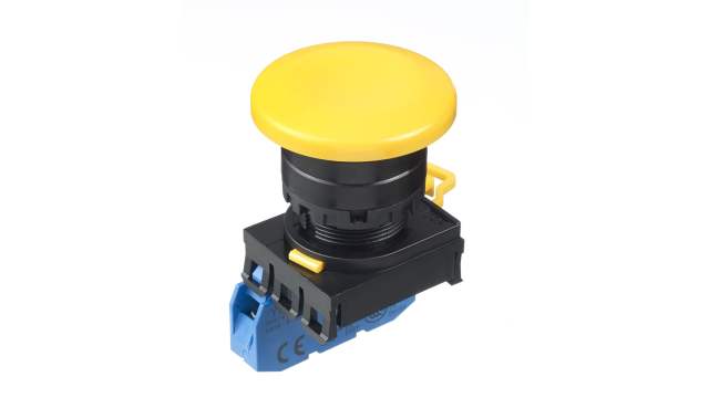 Idec YW Series Illuminated Push Button Complete Unit, Panel Mount, 22 mm Cutout Yellow, SPST, IP65 | YW1B-A4E10Y