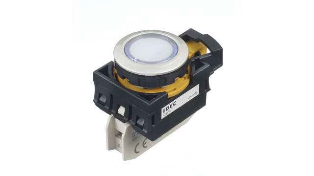 Idec CW Series Illuminated Push Button Switch, Panel, 22 mm Cutout, White LED, IP66 | CW4P-1EQ4PW