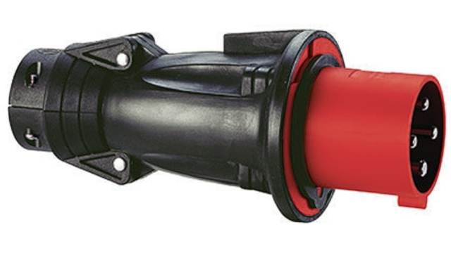 Legrand, HYPRA IP44 Red Cable Mount 3P + N + E Industrial Power Plug, Rated At 32A, 415 V | 0 529 54