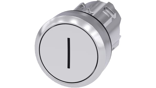 Siemens SIRIUS ACT Series White Momentary Push Button Switch, 22 mm Cutout, IP67, IP69K, IP66 | 3SU1050-0AB60-0AC0