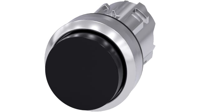 Siemens SIRIUS ACT Series Black Momentary Push Button Switch, 22 mm Cutout, IP66, IP67, IP69K | 3SU1050-0BB10-0AA0