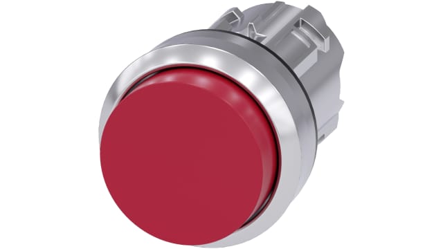 Siemens SIRIUS ACT Series Red Momentary Push Button Switch, 22 mm Cutout, IP66, IP67, IP69K | 3SU1050-0BB20-0AA0